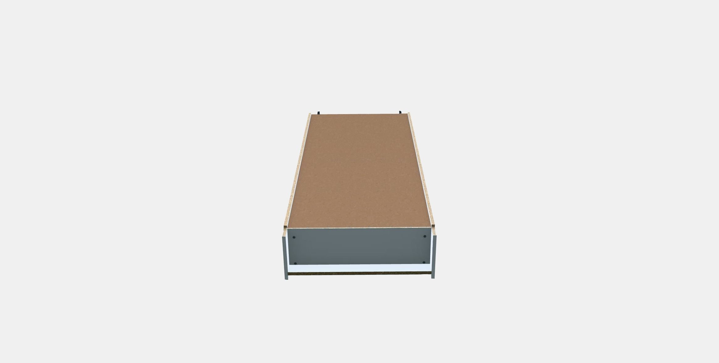 BILLY Bookcase with doors Low-poly 3D model_7