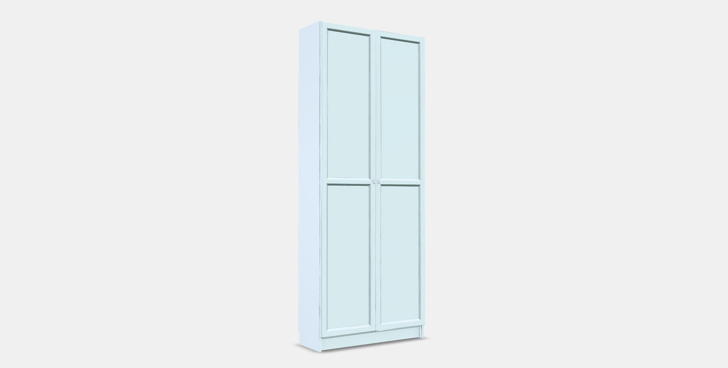 BILLY Bookcase with doors Low-poly 3D model_3