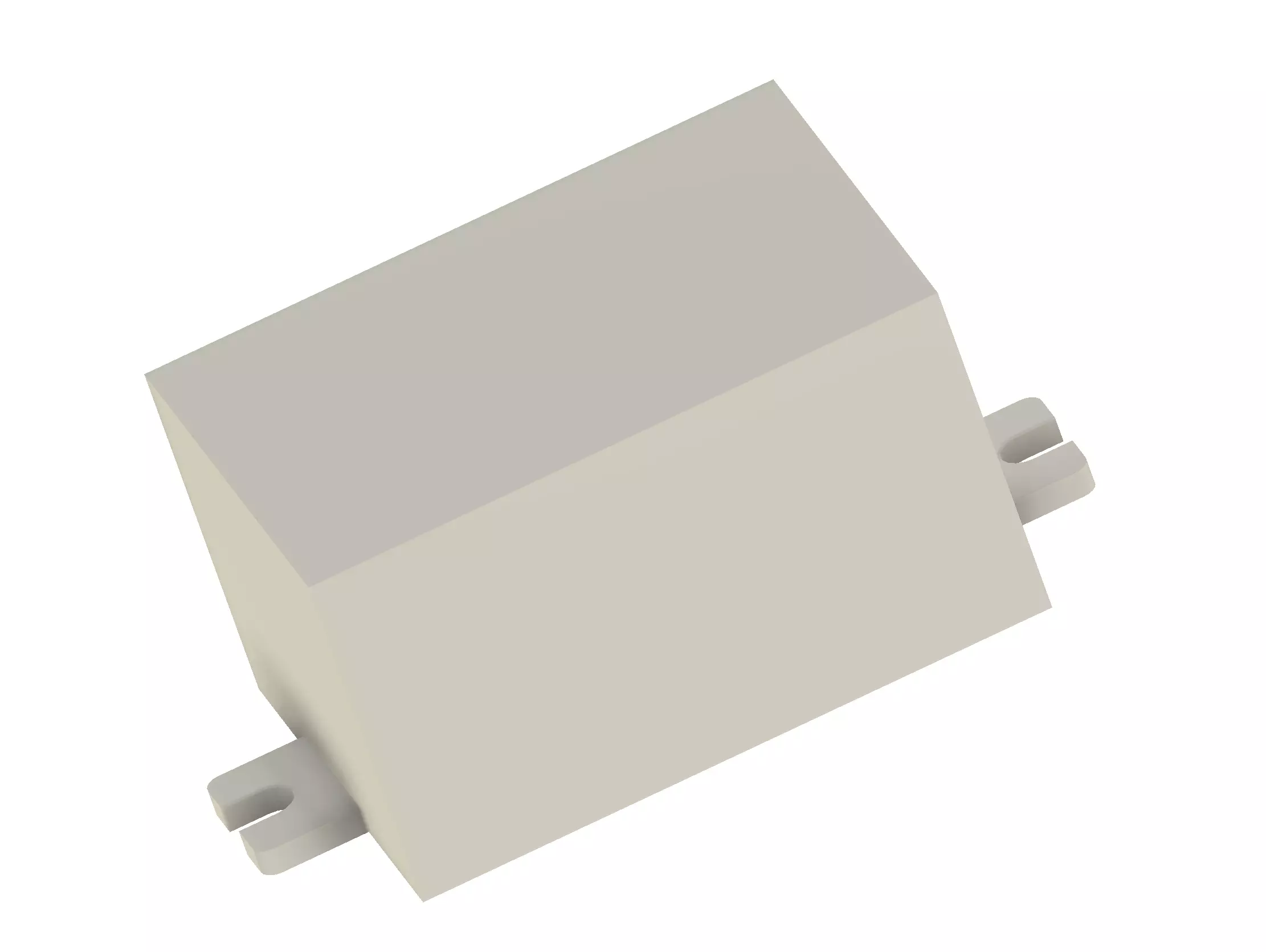 AC to DC converter housing box 40mm x 28mm x 23mm with tabs Free 3D model_0