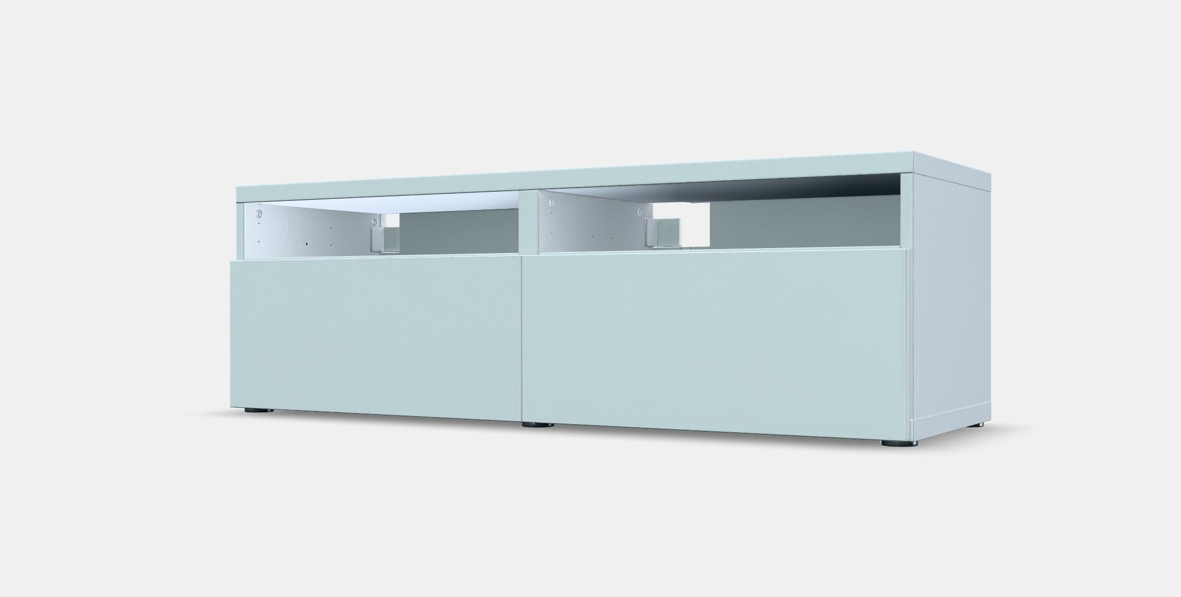 BESTA TV bench with drawers Low-poly 3D model_13