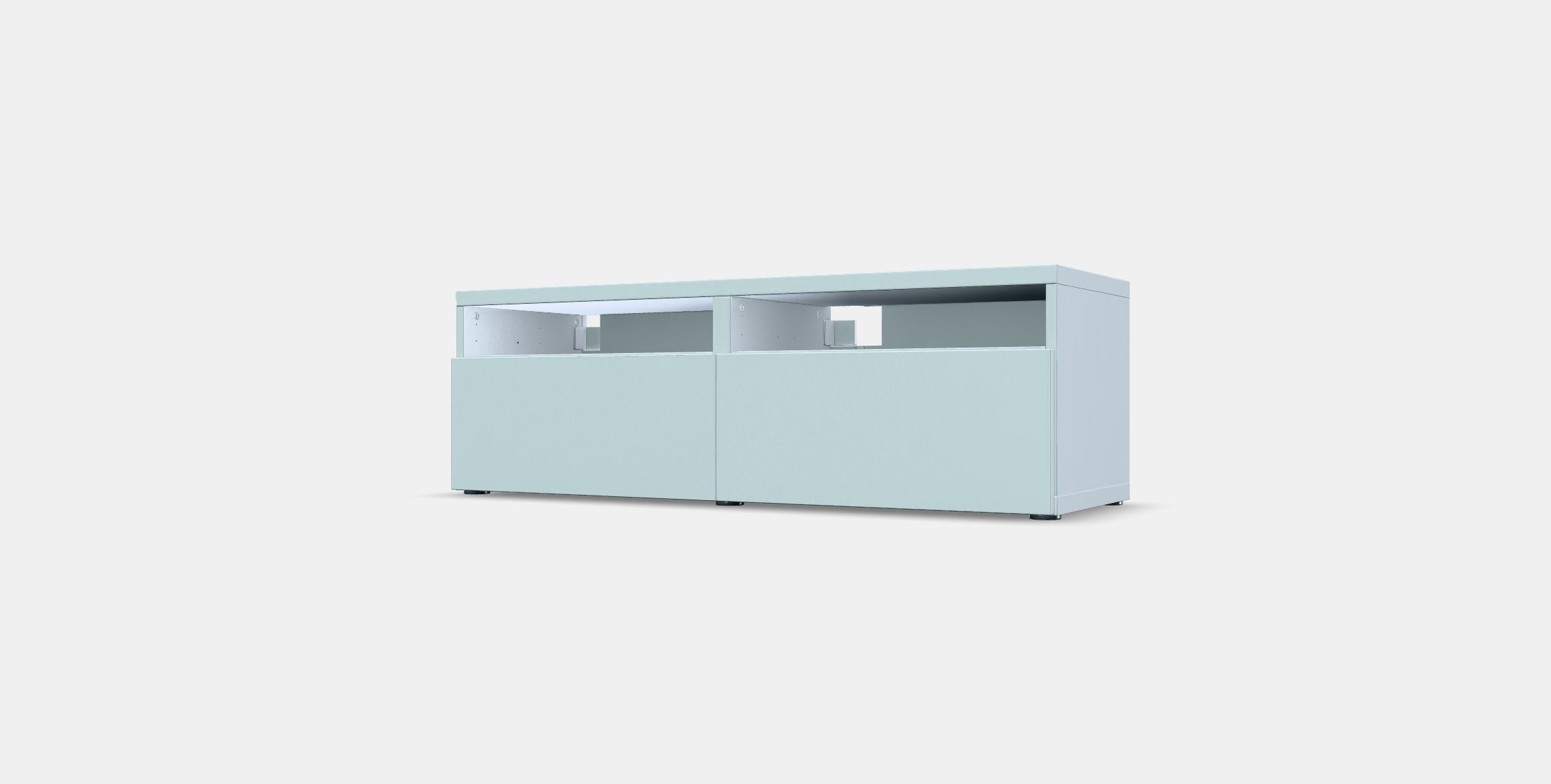 BESTA TV bench with drawers Low-poly 3D model_12