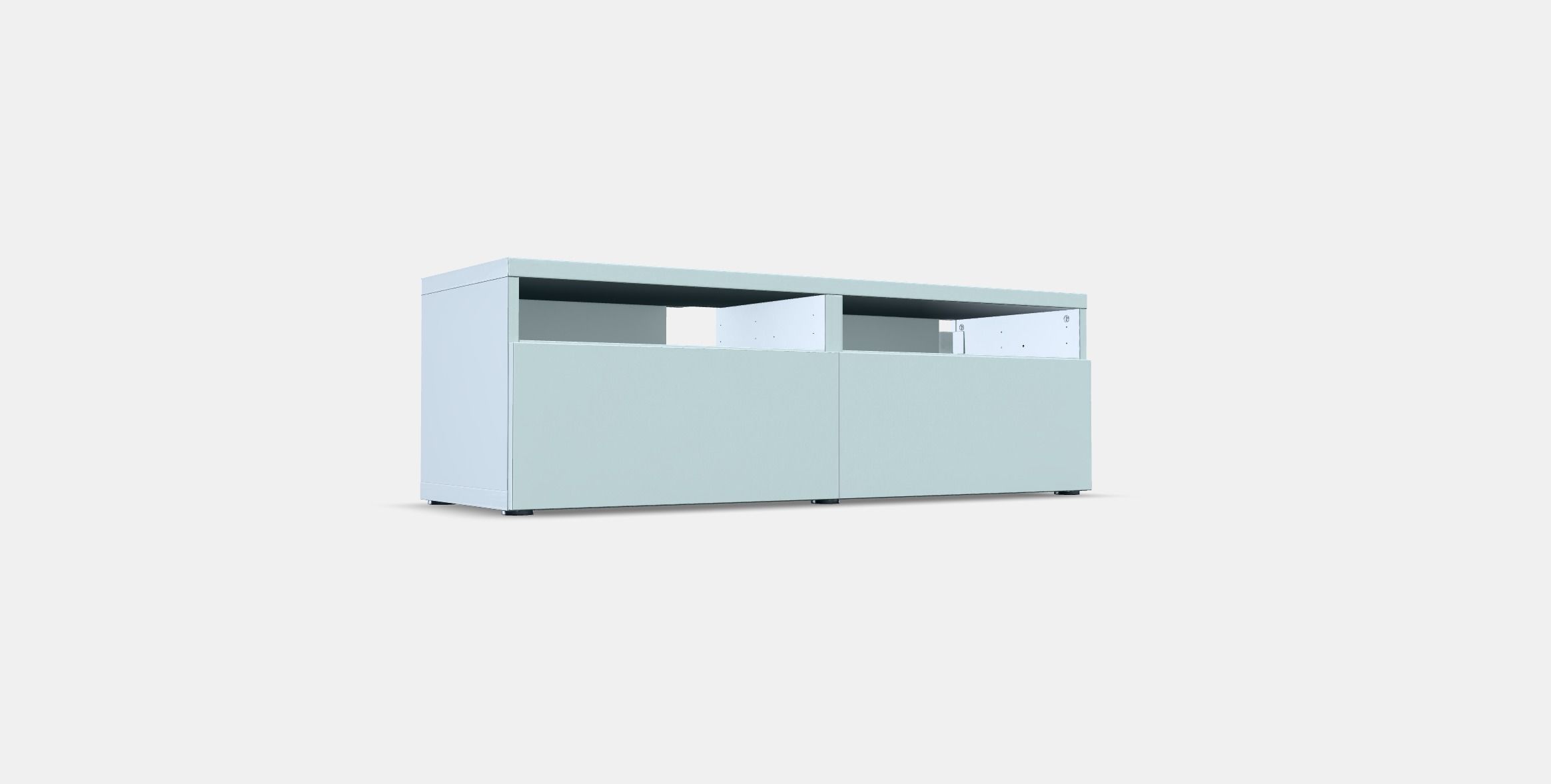 BESTA TV bench with drawers Low-poly 3D model_3