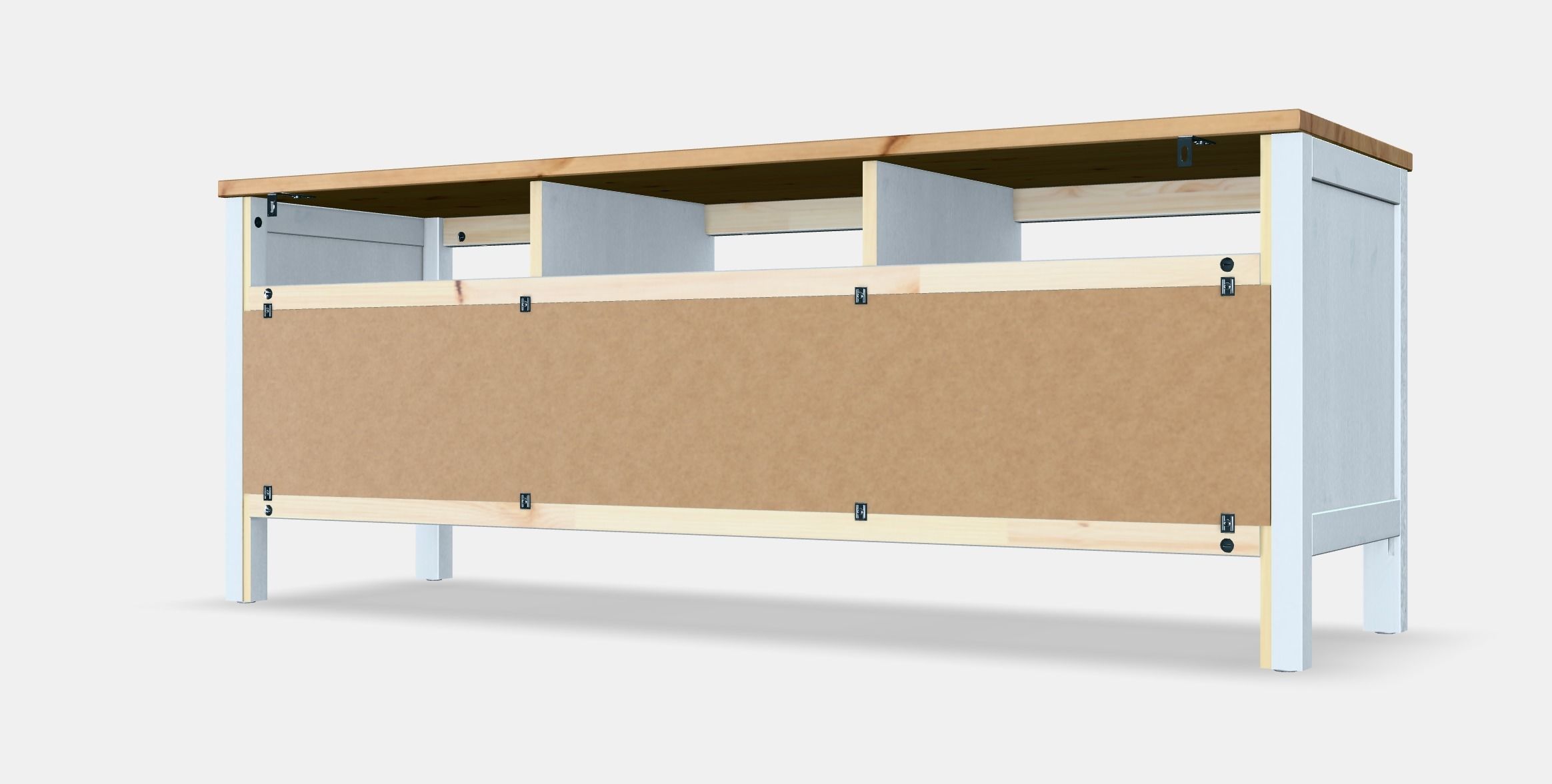 HEMNES TV bench 1 Low-poly 3D model_5