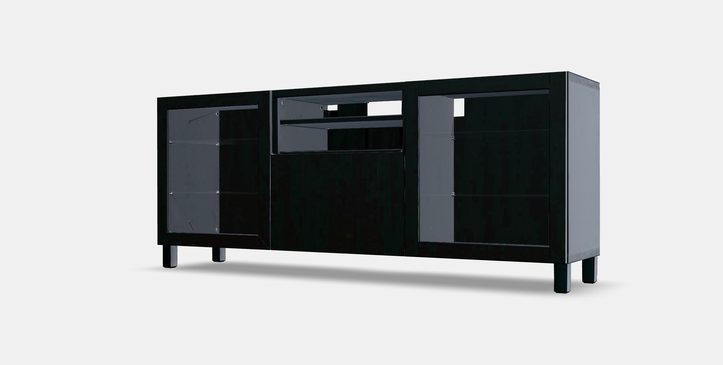 BESTA TV bench with drawers 1 Low-poly 3D model_13