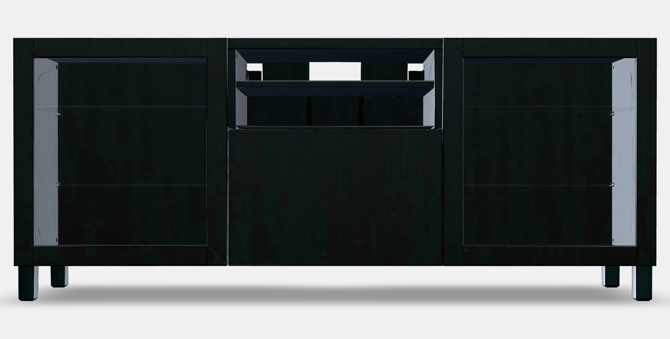 BESTA TV bench with drawers 1 Low-poly 3D model_11