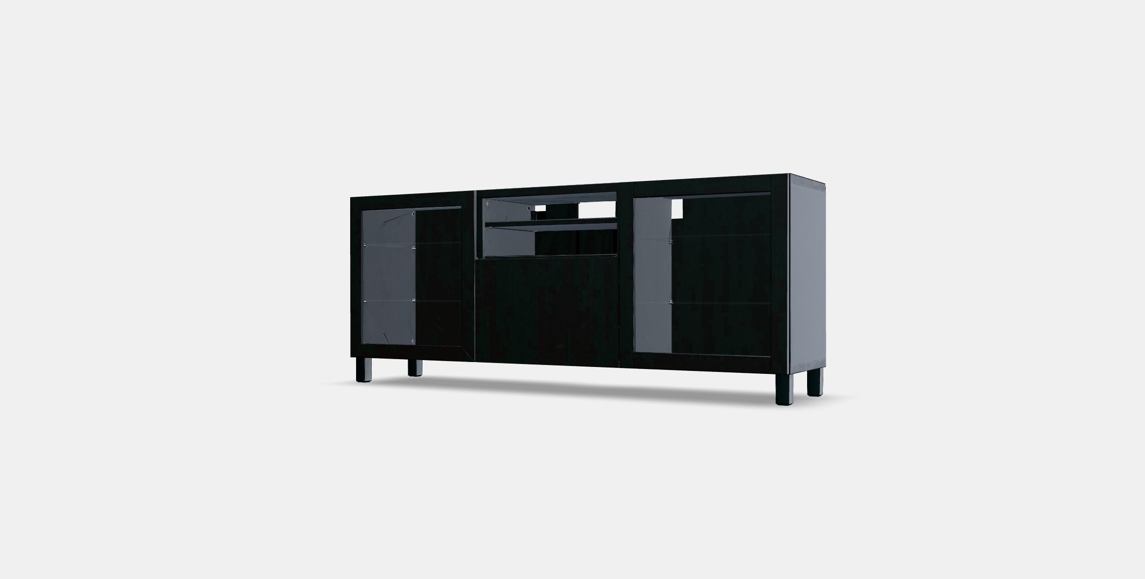 BESTA TV bench with drawers 1 Low-poly 3D model_12