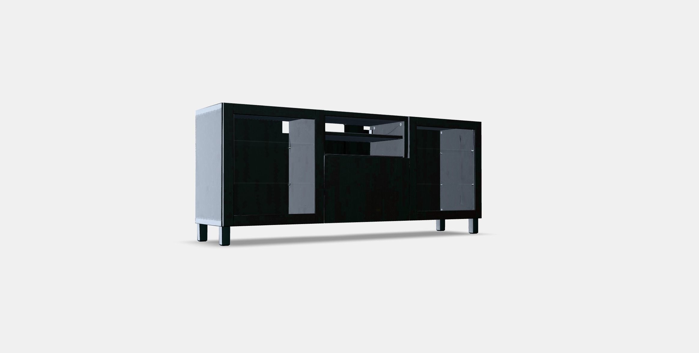 BESTA TV bench with drawers 1 Low-poly 3D model_3
