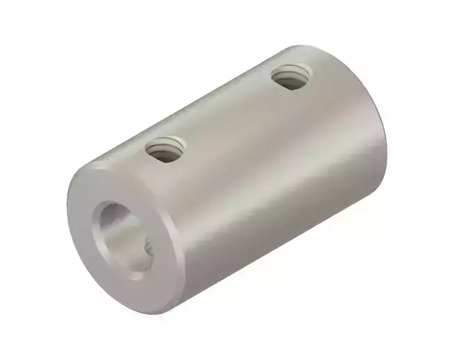 shaft coupling 6mm x 14 mm aluminum quarter in m4 set screw