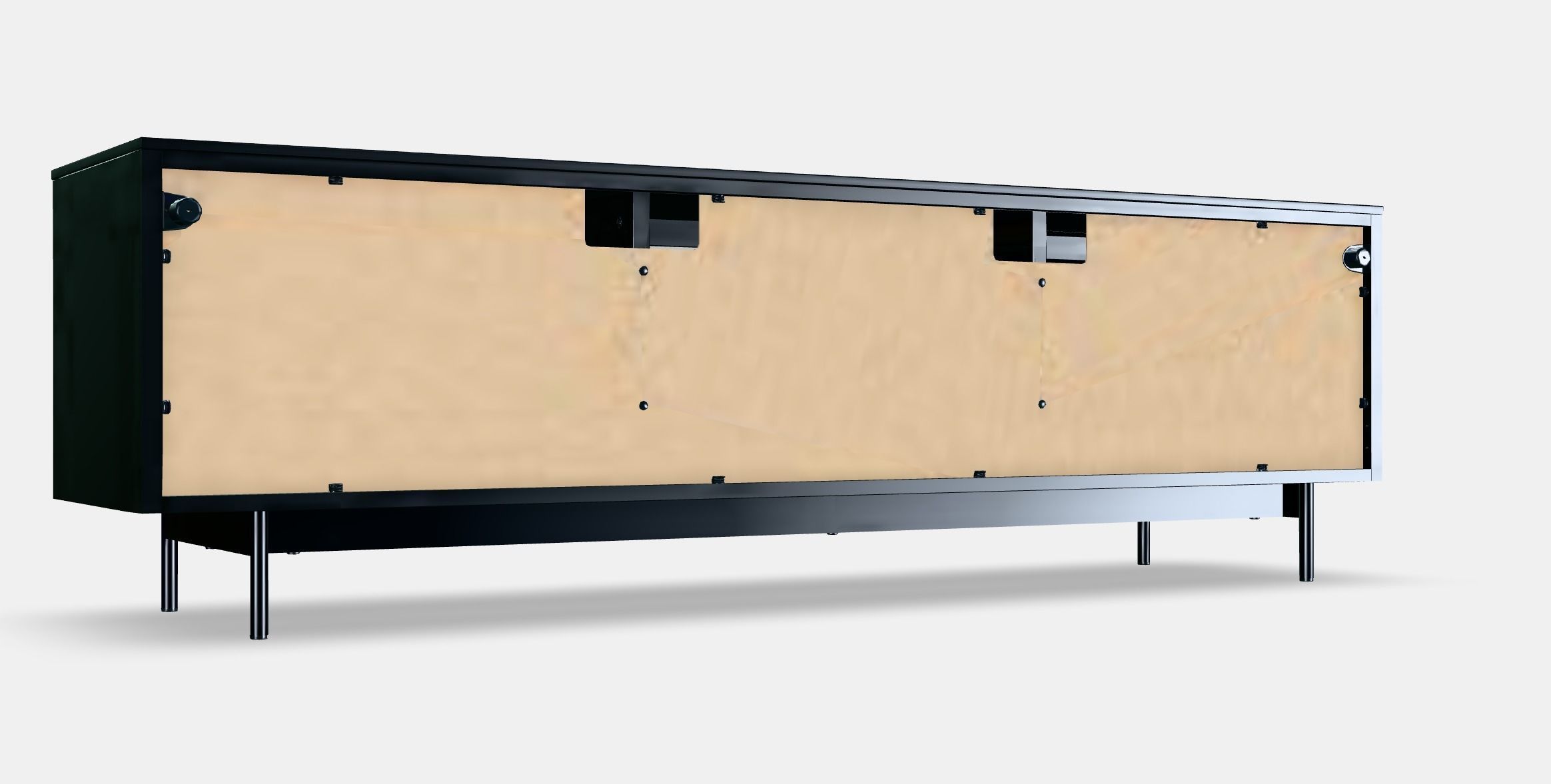 RANNAS TV bench with doors Low-poly 3D model_2