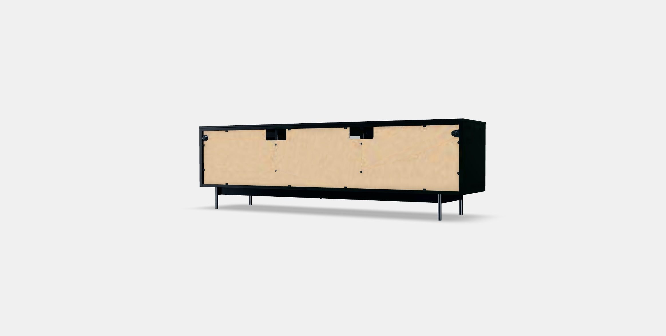 RANNAS TV bench with doors Low-poly 3D model_5