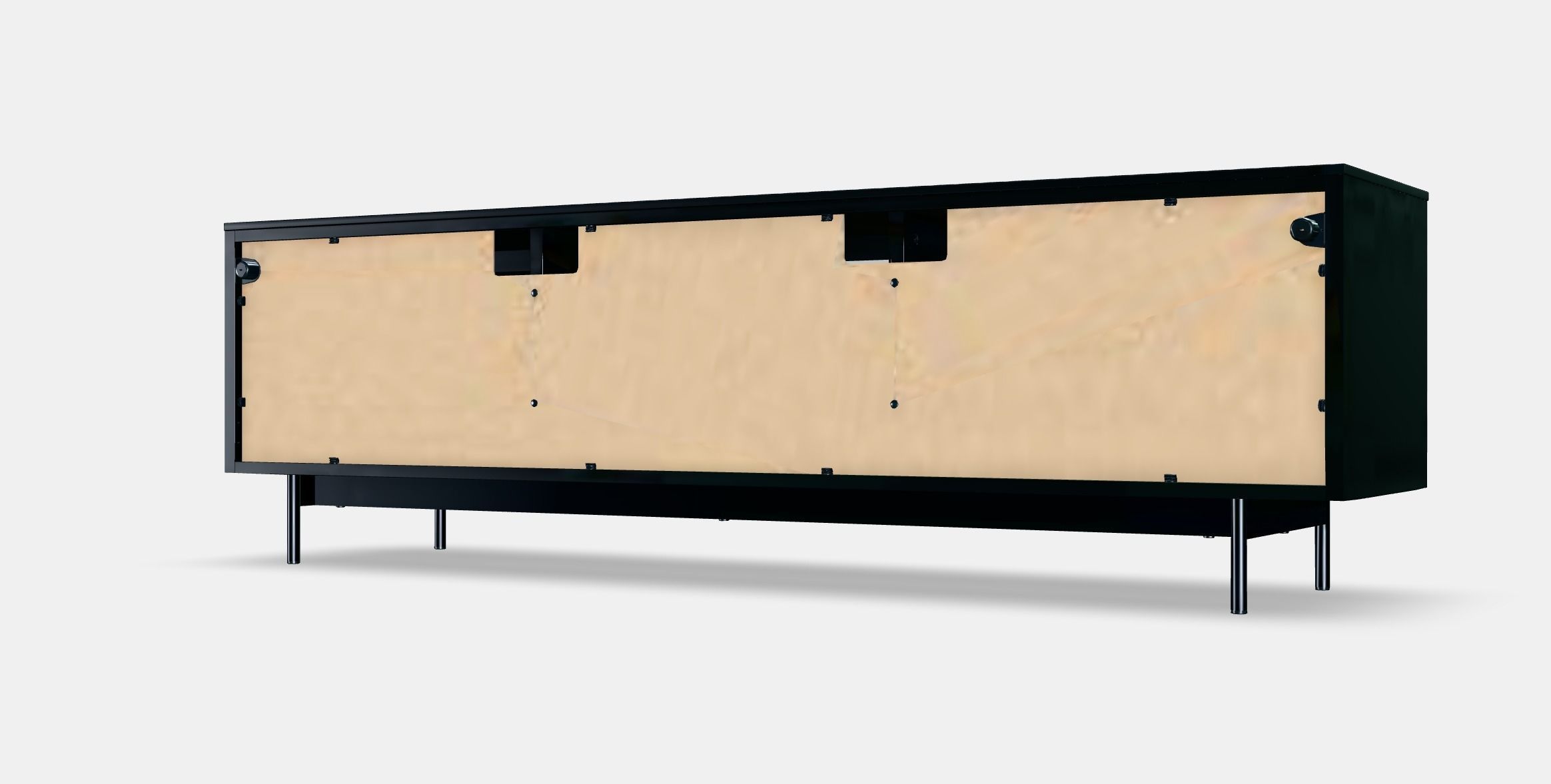 RANNAS TV bench with doors Low-poly 3D model_6