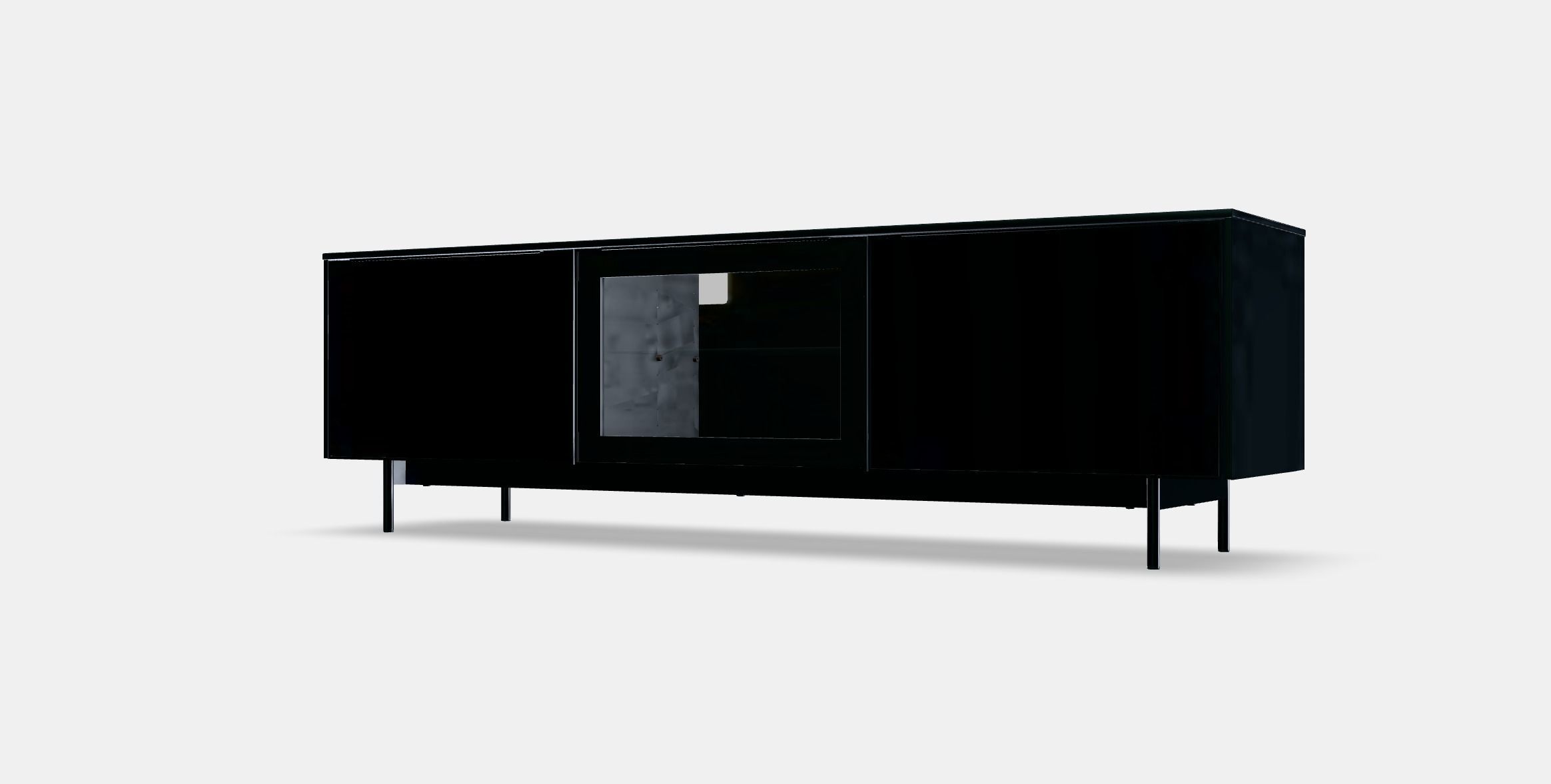 RANNAS TV bench with doors Low-poly 3D model_13