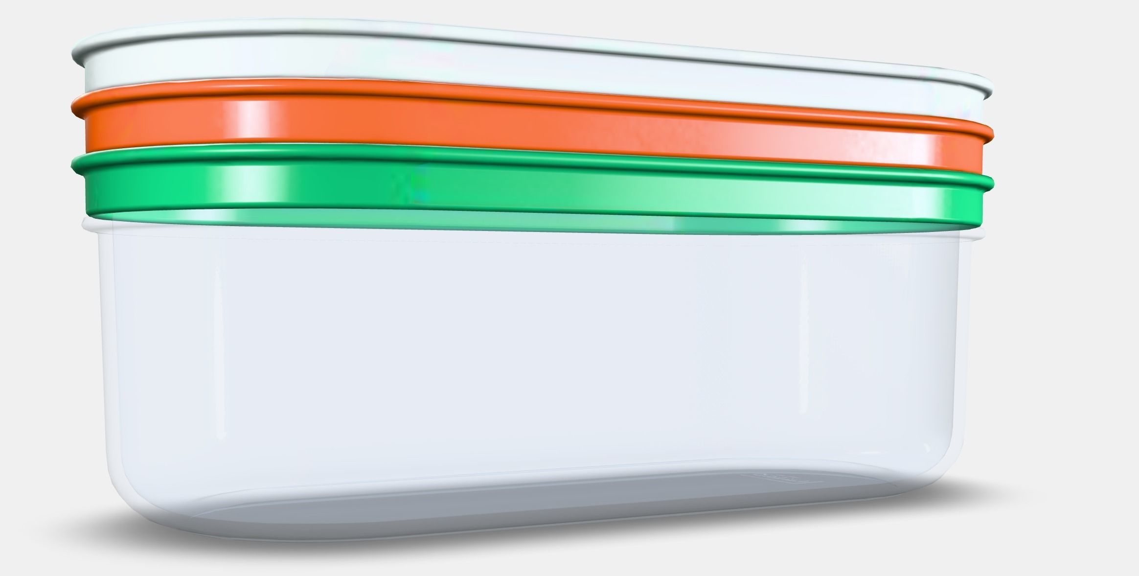 UPPFYLLD Grater with container set of 4 Low-poly 3D model_2