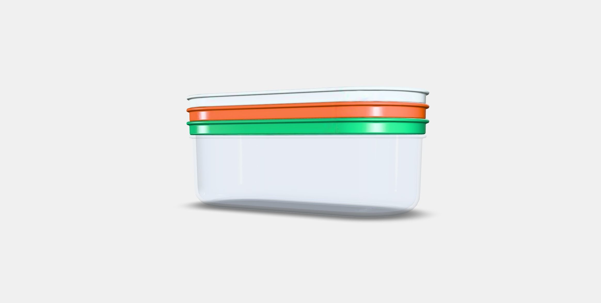 UPPFYLLD Grater with container set of 4 Low-poly 3D model_5