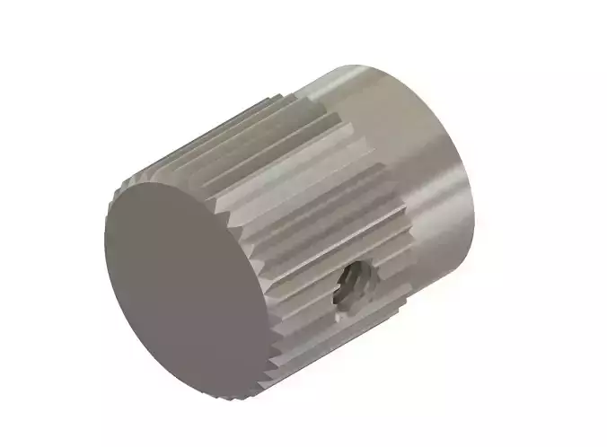 knob knurled 14mm for 6mm diam motor shaft aluminum