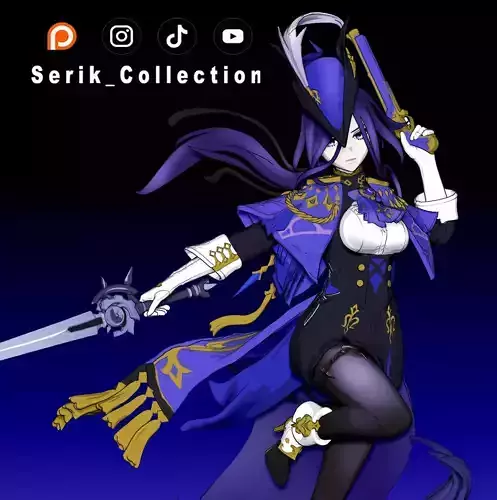 CLORINDE GENSHIN IMPACT 3D print model