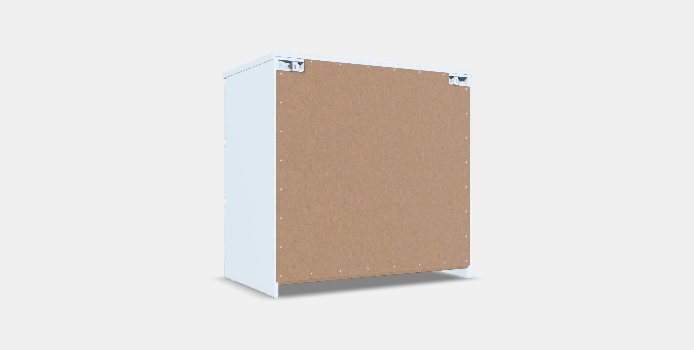 MALM Chest of 3 drawers Low-poly 3D model_15