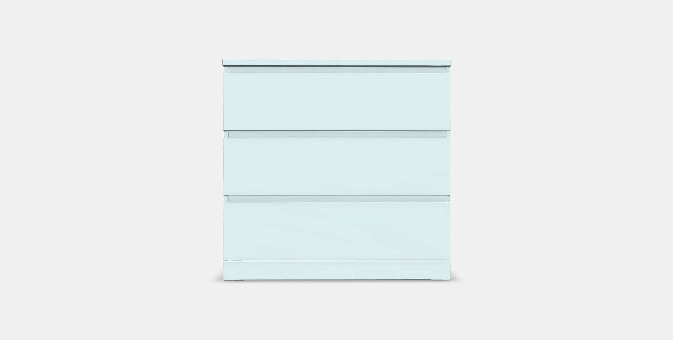 MALM Chest of 3 drawers Low-poly 3D model_9