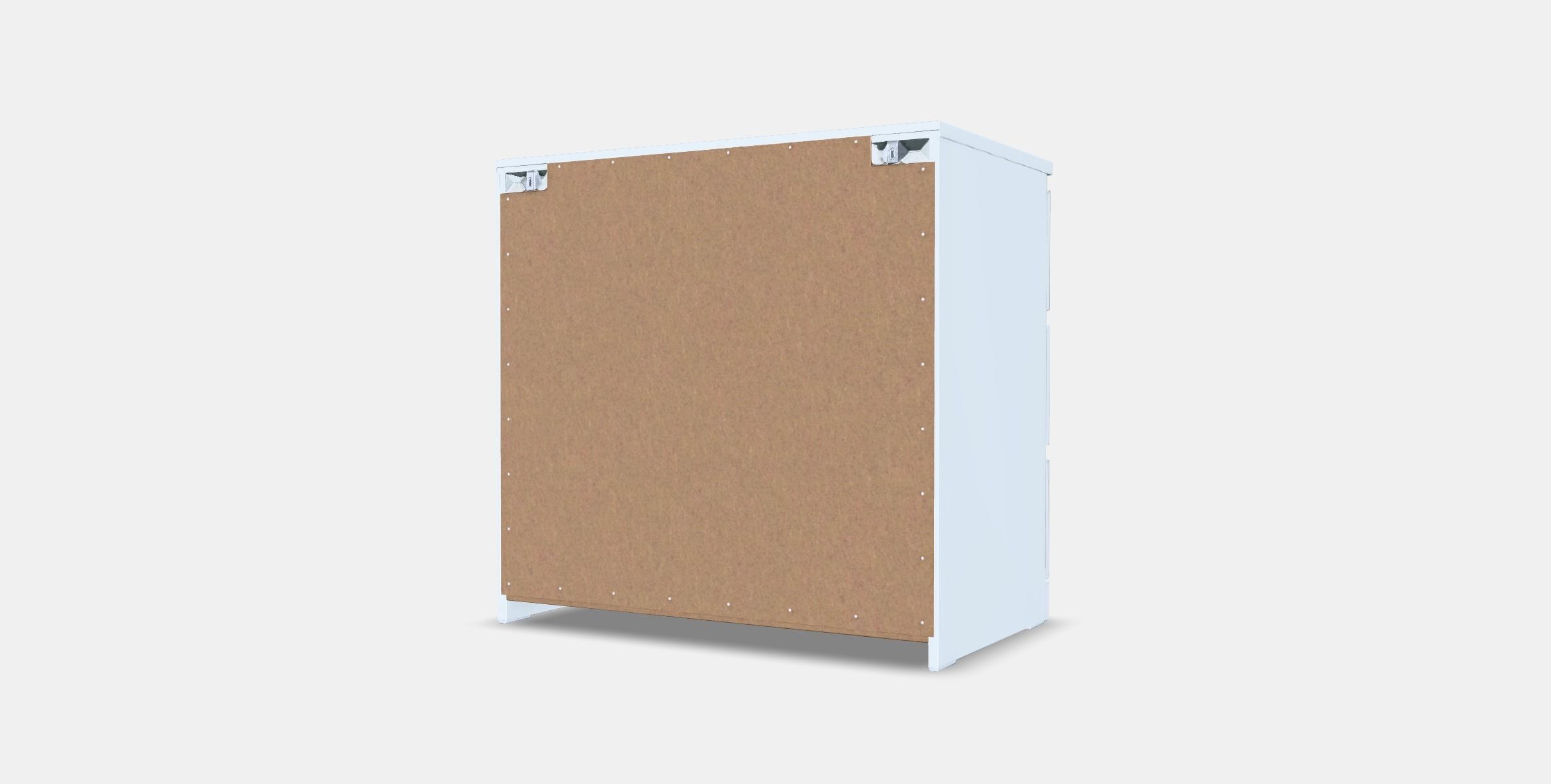 MALM Chest of 3 drawers Low-poly 3D model_5