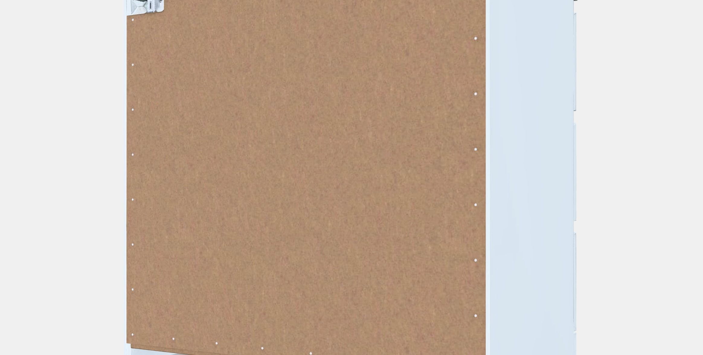 MALM Chest of 3 drawers Low-poly 3D model_7