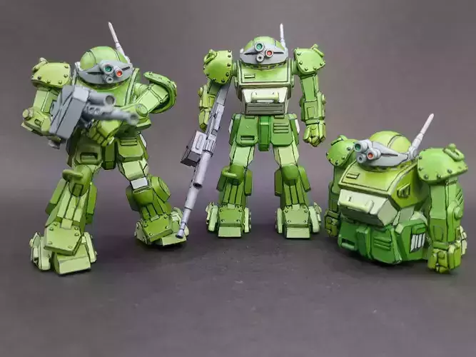 Scopedog Mecha Miniatures Bundle 3D print model