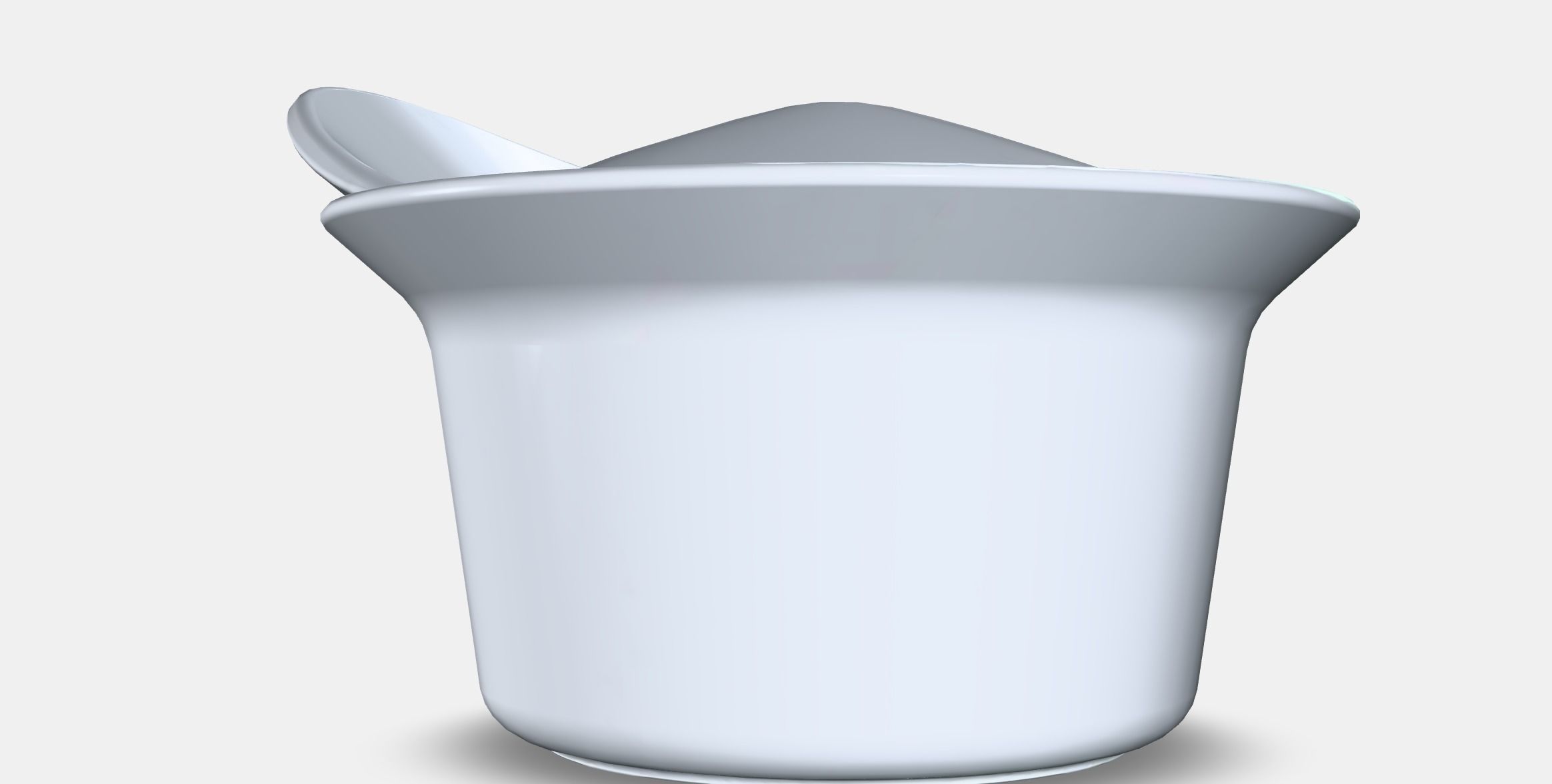 FARGKLAR Oven-serving dish with lid Low-poly 3D model_6