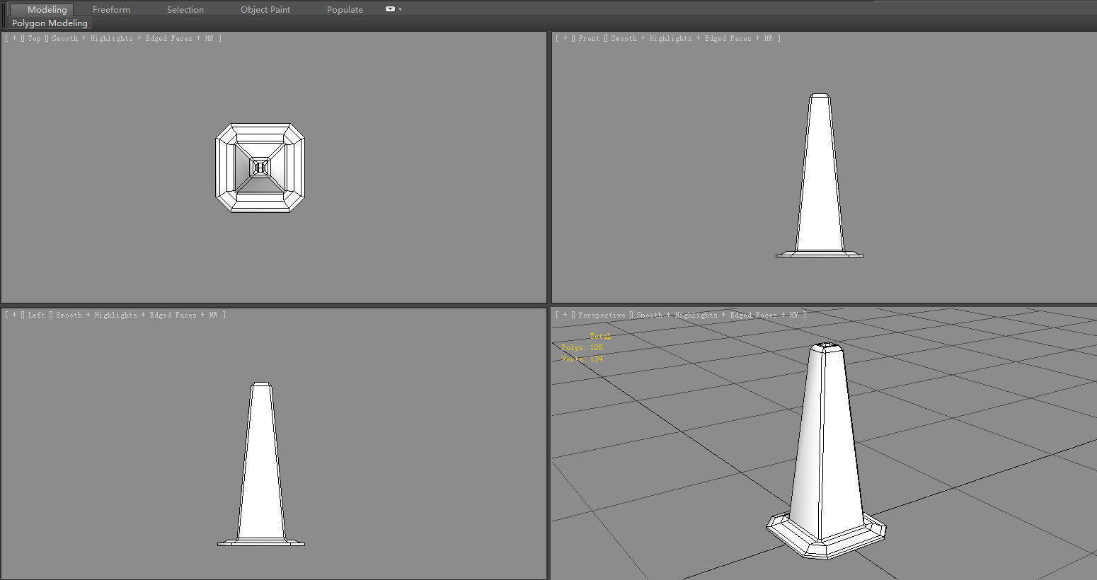 Traffic cone Low-poly 3D model_5