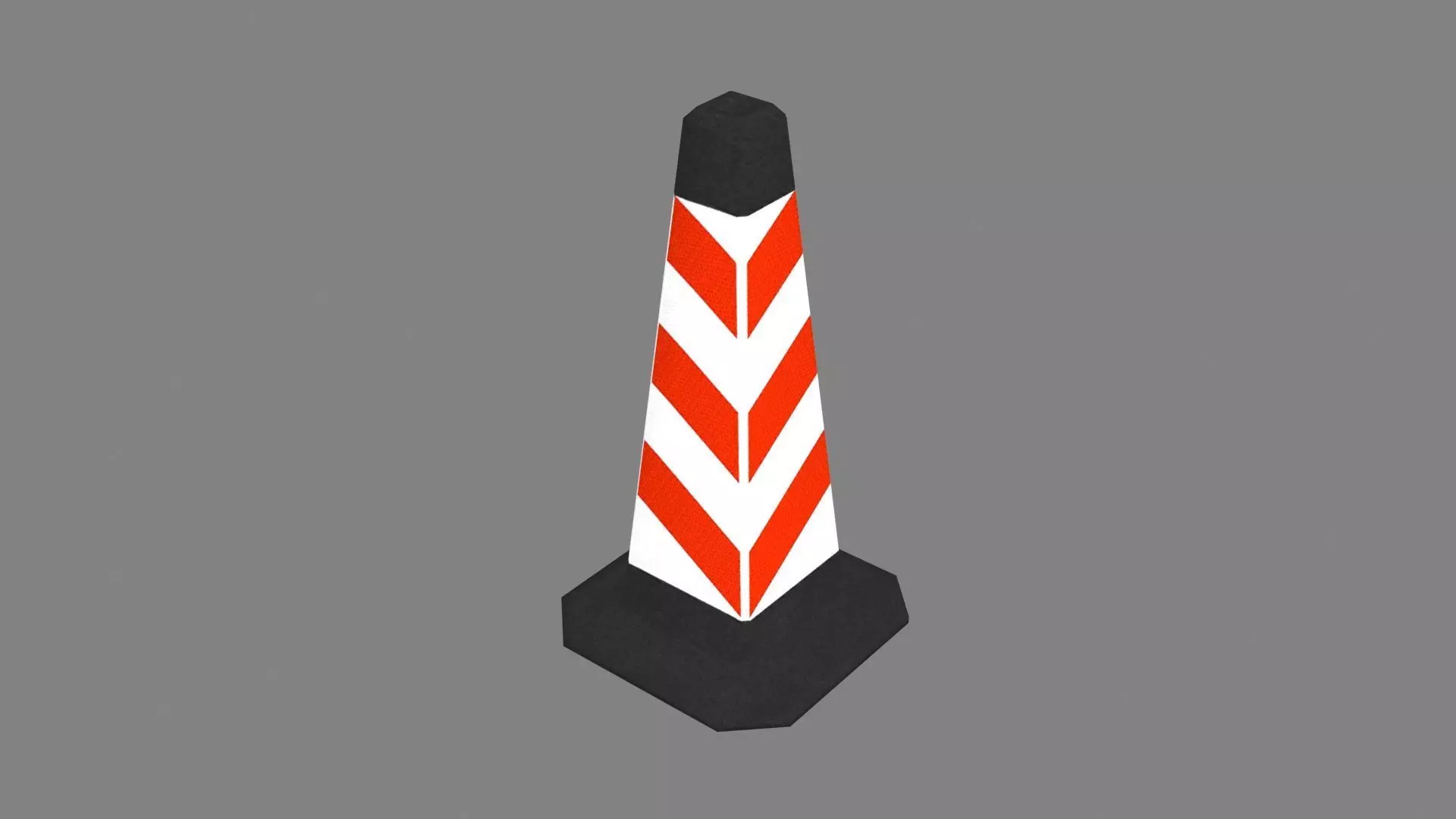 Traffic cone Low-poly 3D model_0