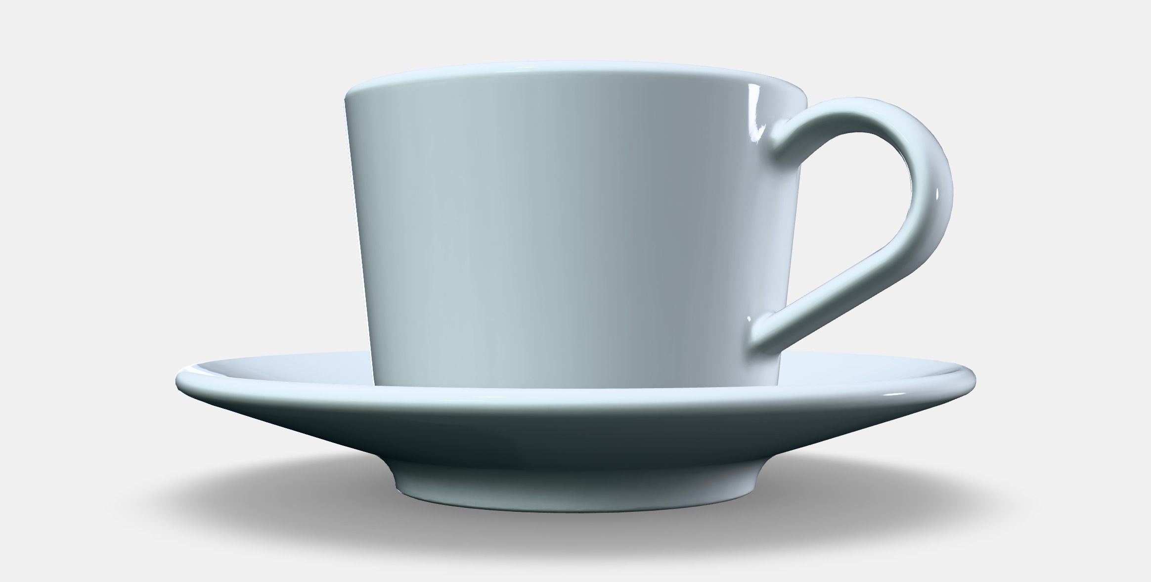 IKEA 365 Cup with saucer Low-poly 3D model_13