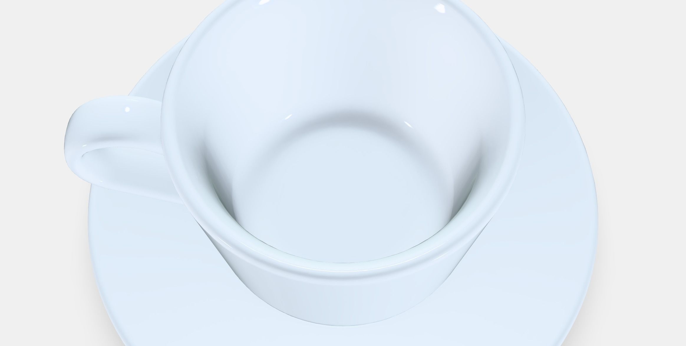 IKEA 365 Cup with saucer Low-poly 3D model_5