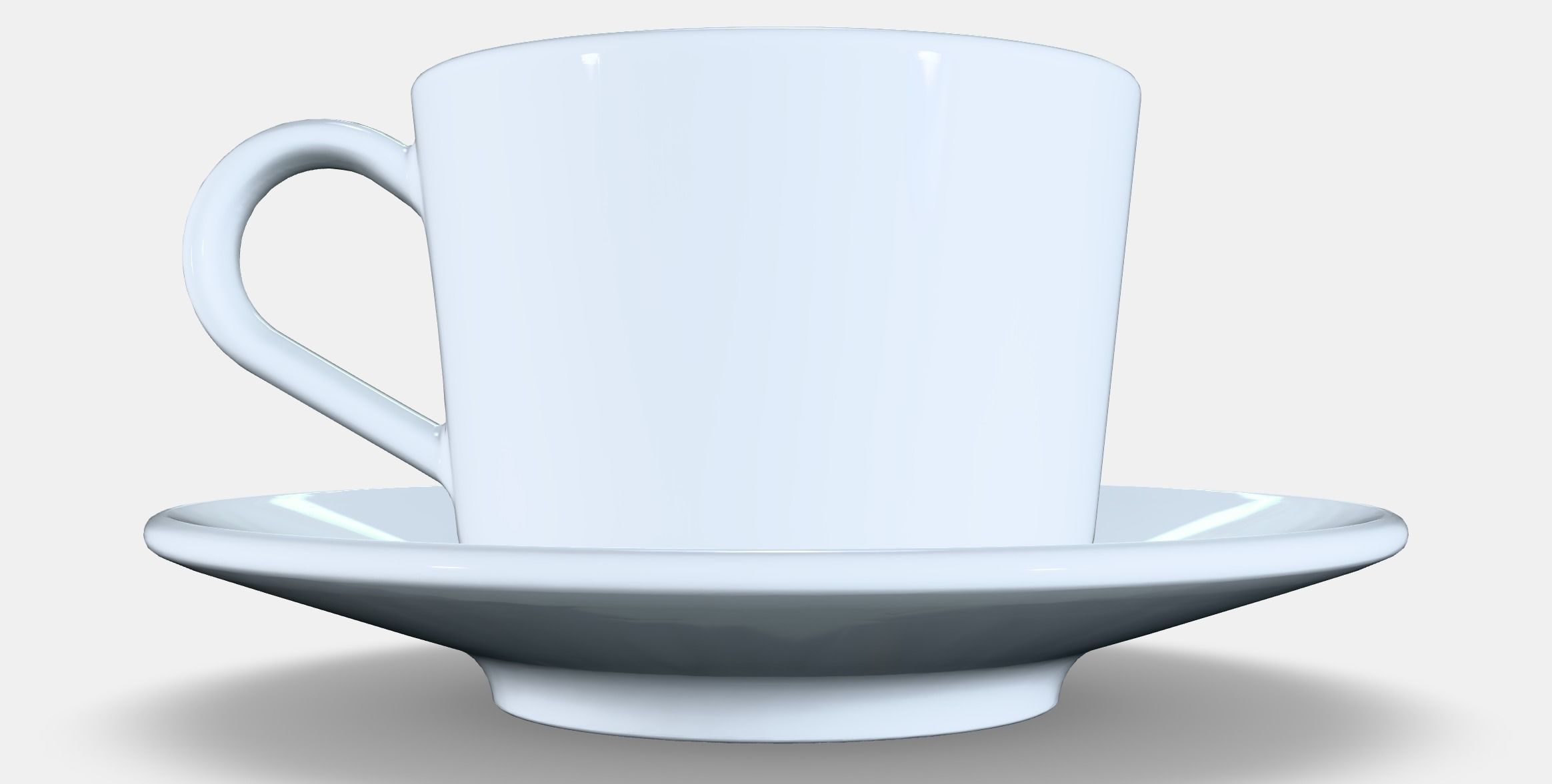 IKEA 365 Cup with saucer Low-poly 3D model_15