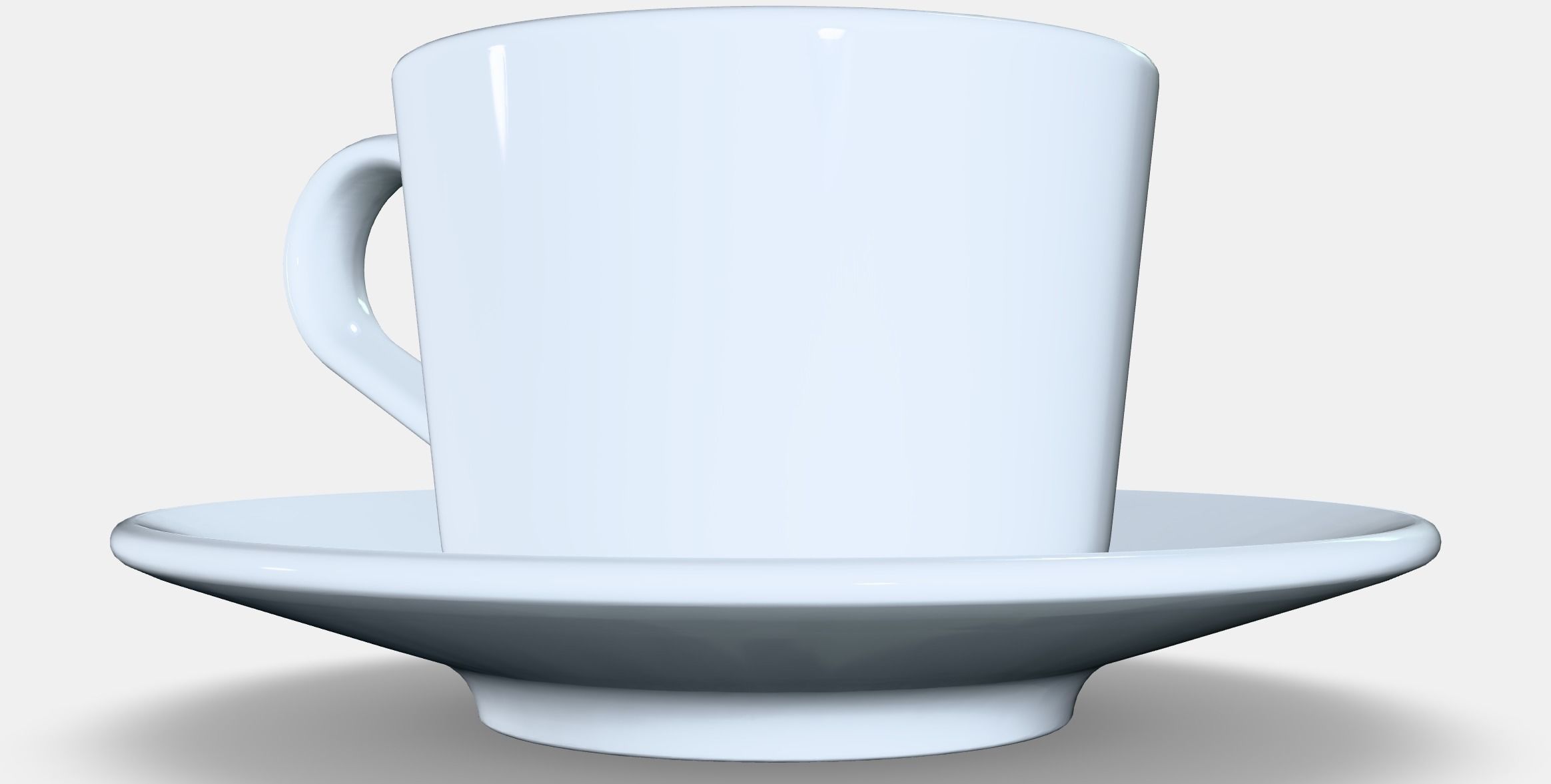 IKEA 365 Cup with saucer Low-poly 3D model_6