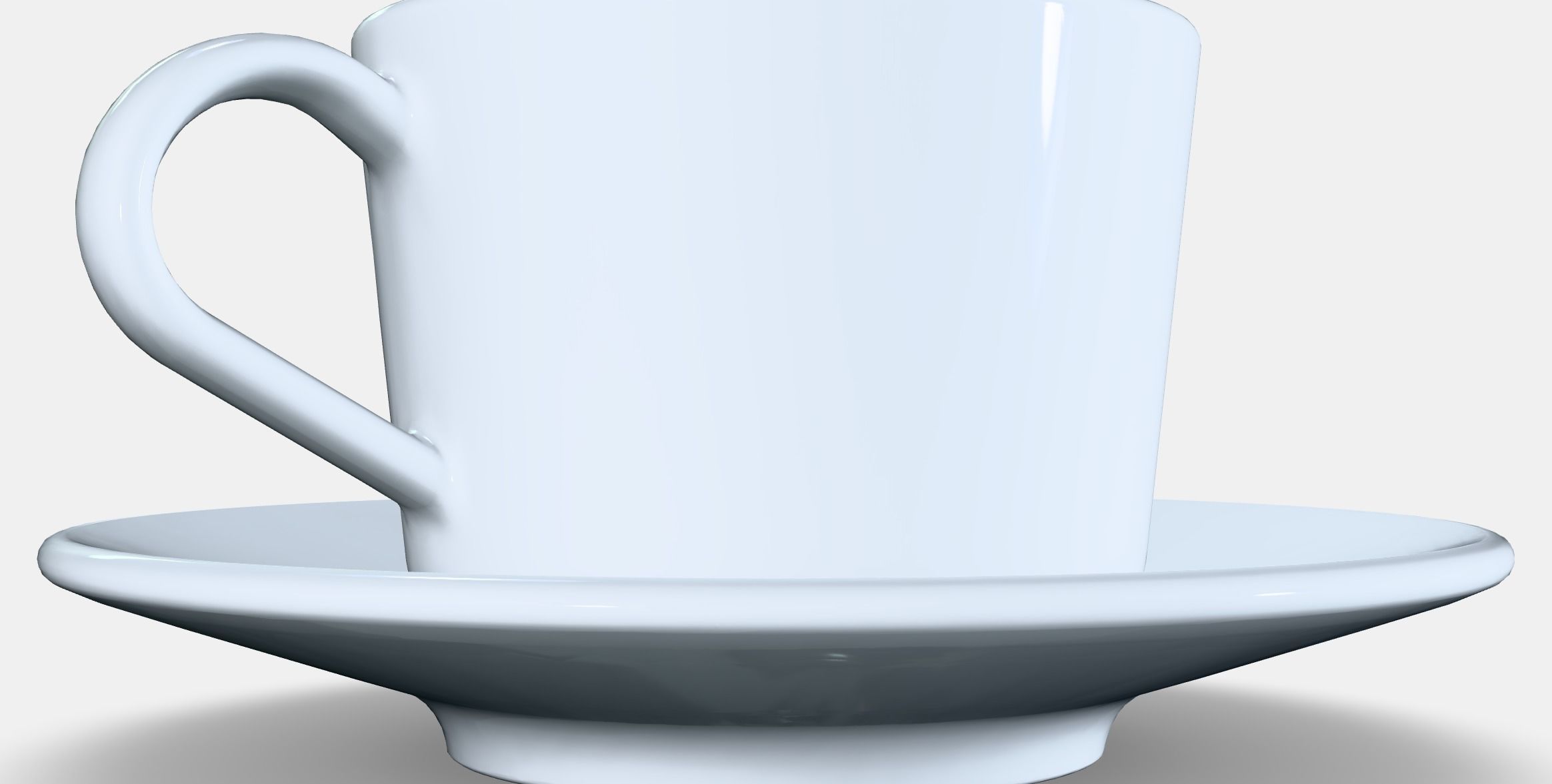 IKEA 365 Cup with saucer Low-poly 3D model_3