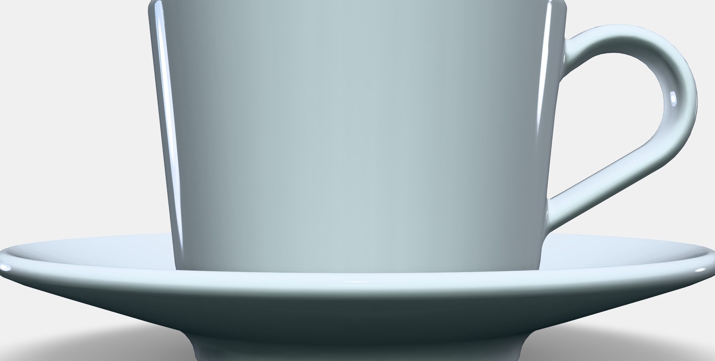 IKEA 365 Cup with saucer Low-poly 3D model_10