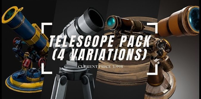 Assorted Telescopes Pack - 4 Variations  3D model