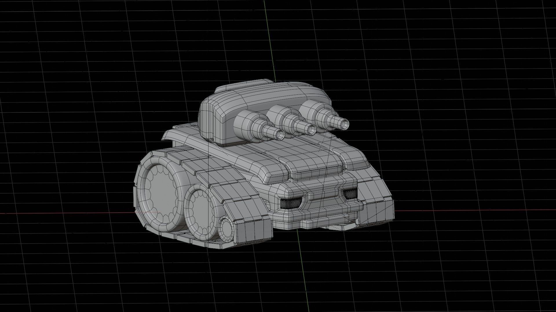 Army Tank 3D Illustration 3D model_1