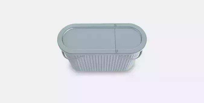 DAMMANG Bin with lid Low-poly 3D model