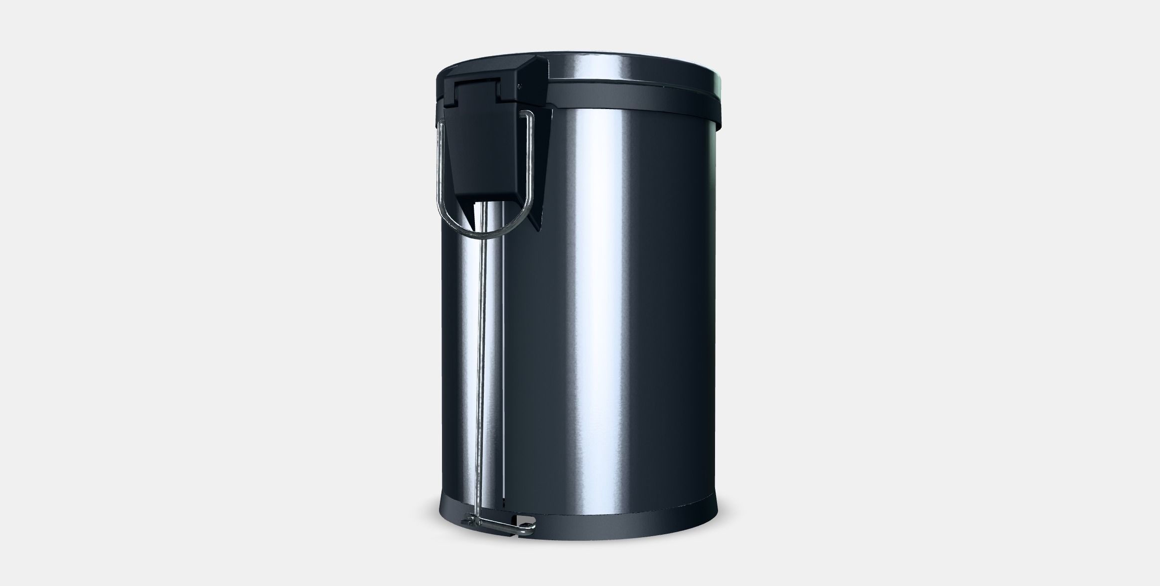 SNORPA Pedal bin 1 Low-poly 3D model_6