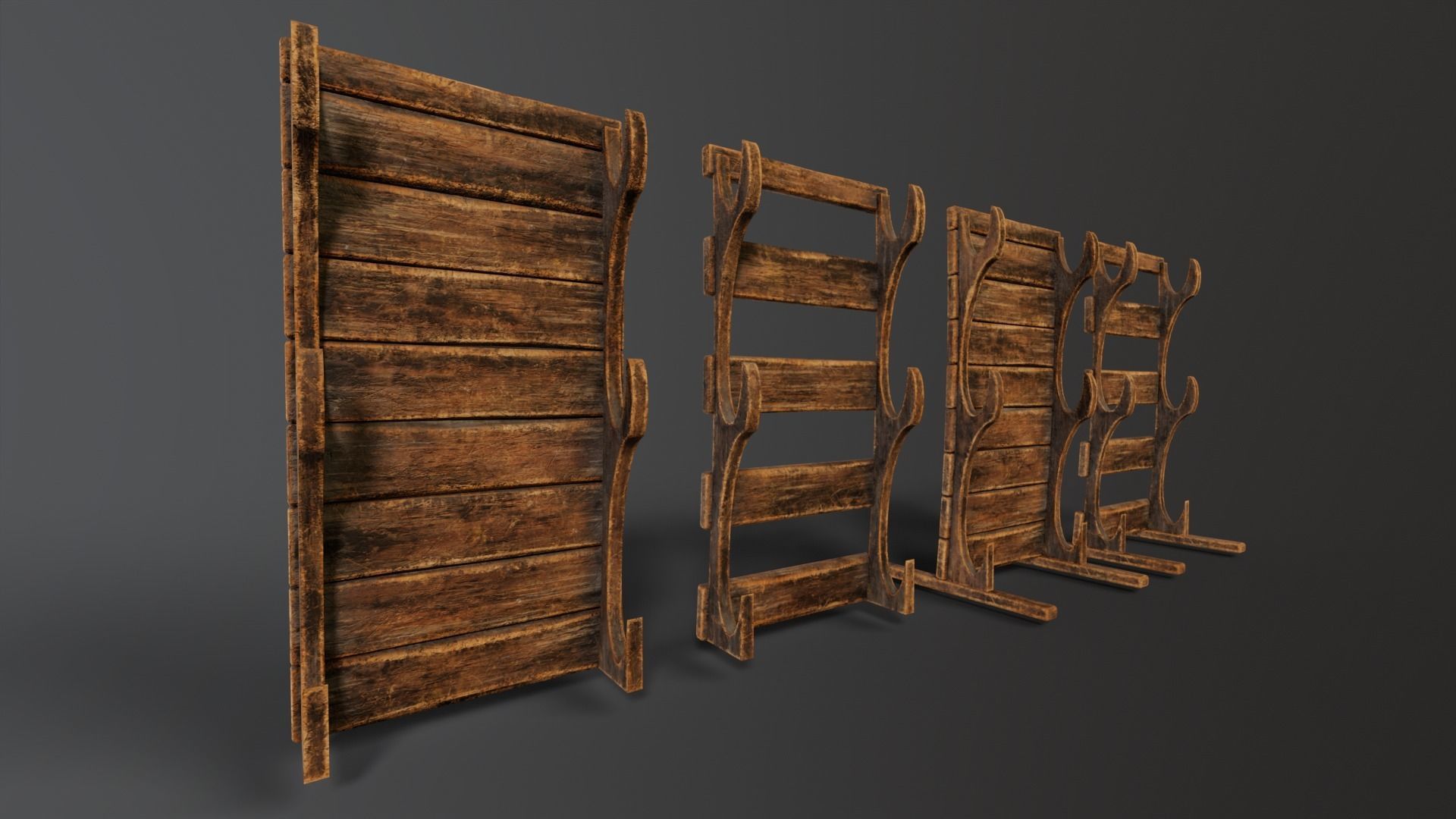 Weapon Rack  Low-poly 3D model_4