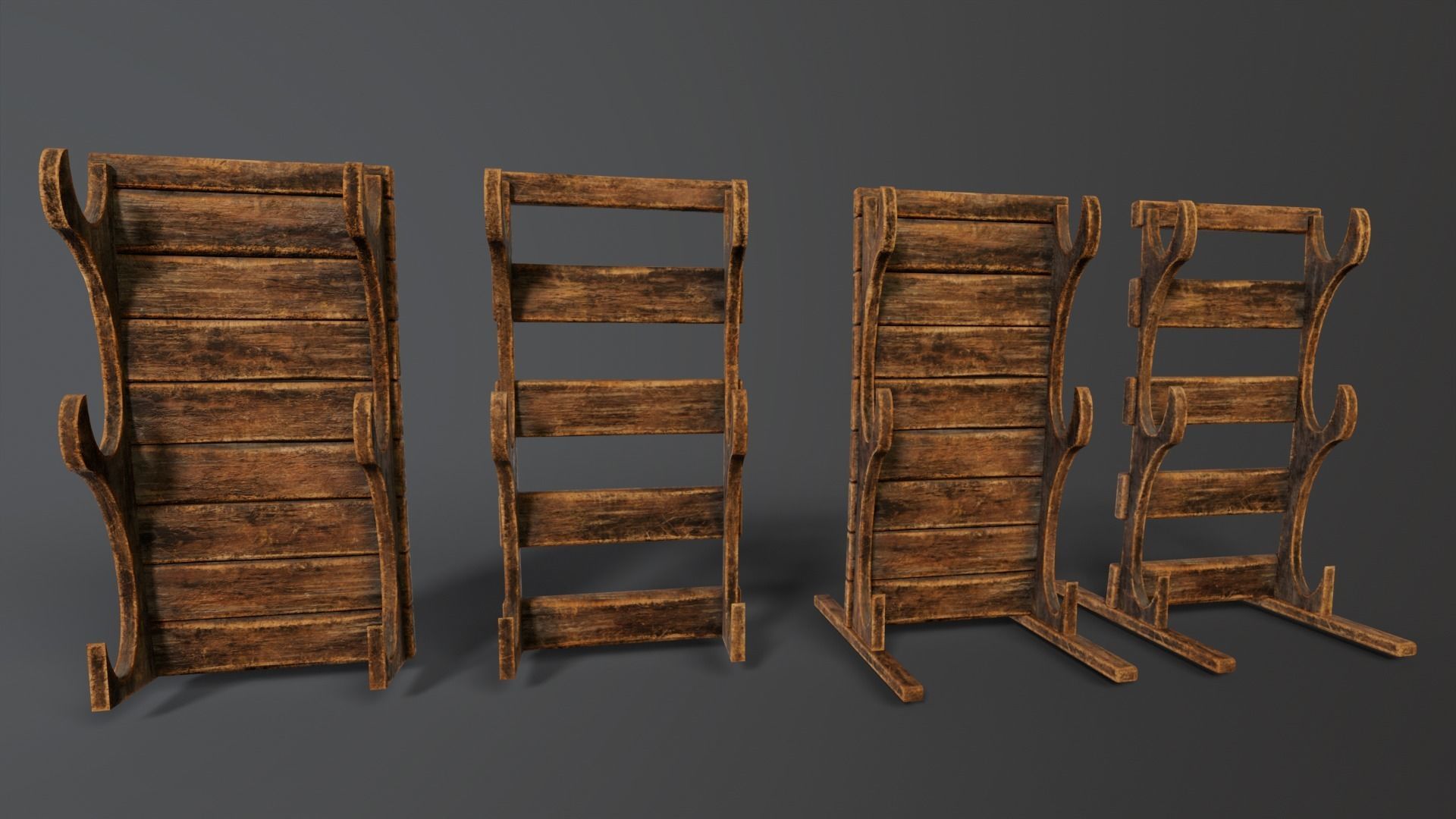 Weapon Rack  Low-poly 3D model_2