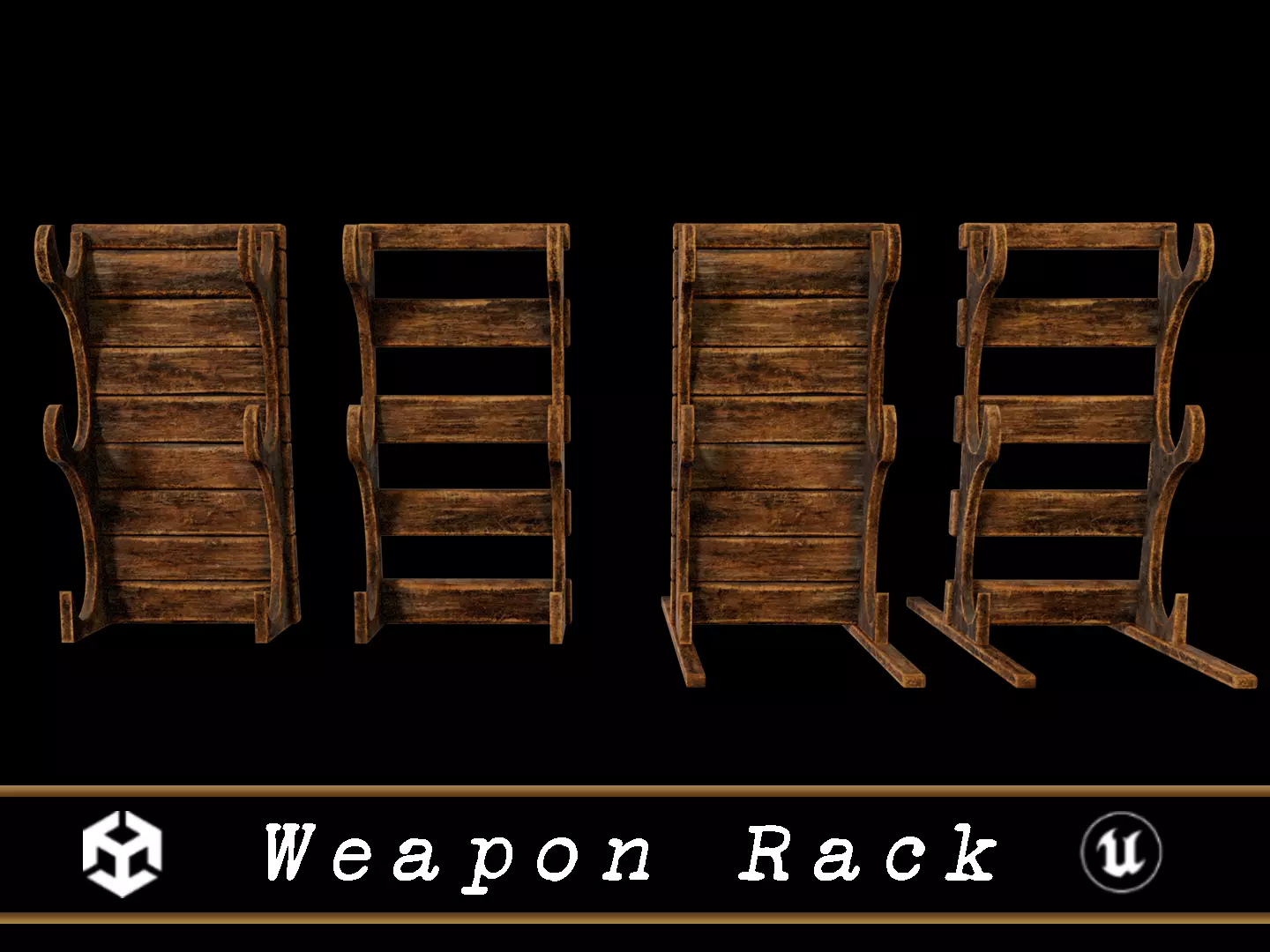 Weapon Rack  Low-poly 3D model_0