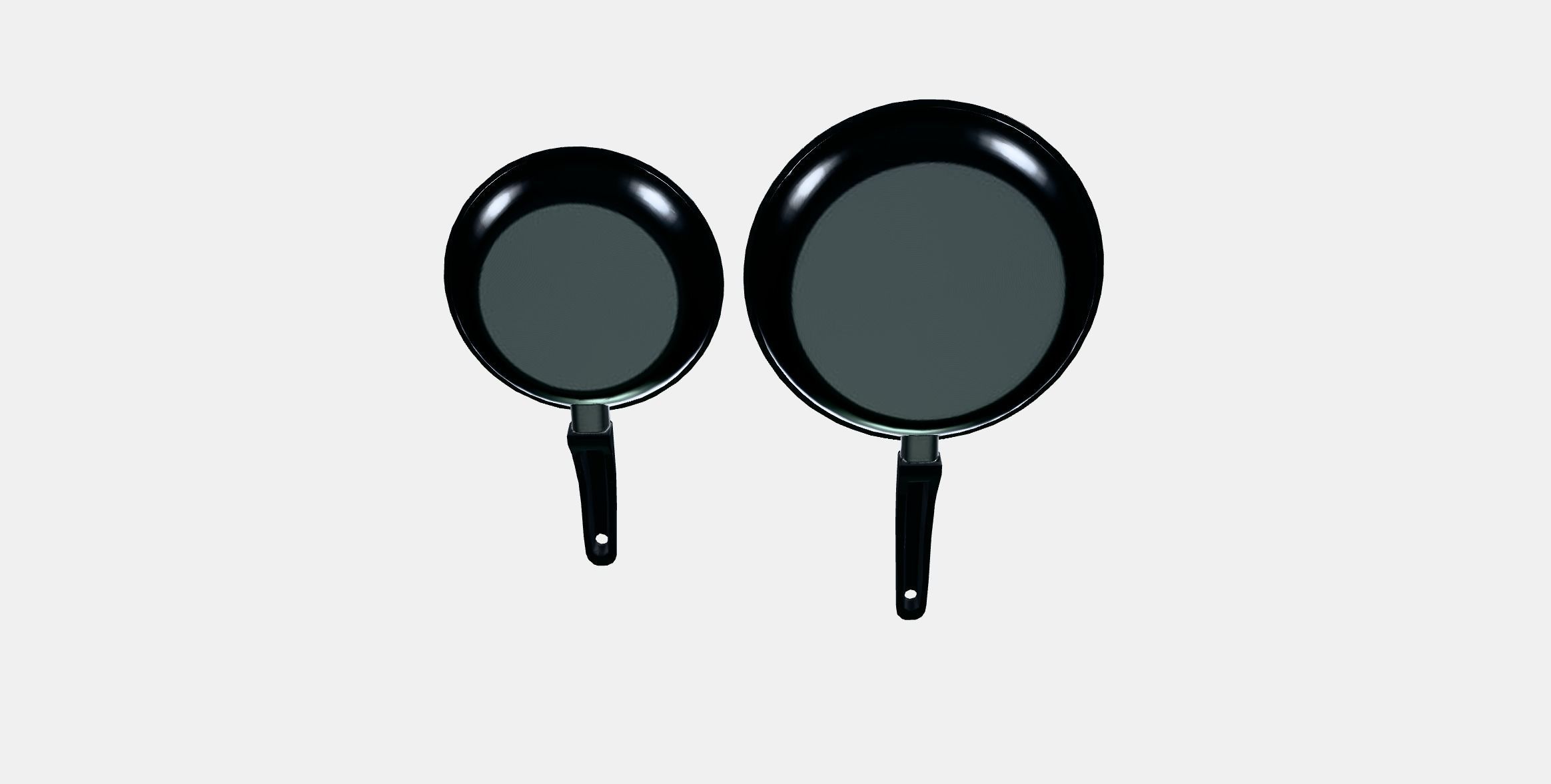 KAVALKAD Frying pan set of 2 Low-poly 3D model_8