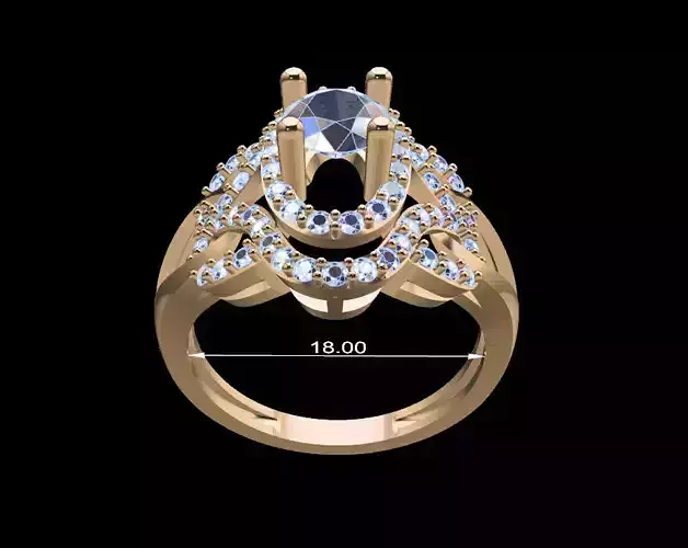 Women Ring 123 3D print model