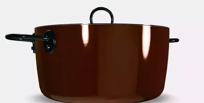 FINMAT Pot with lid Low-poly 3D model