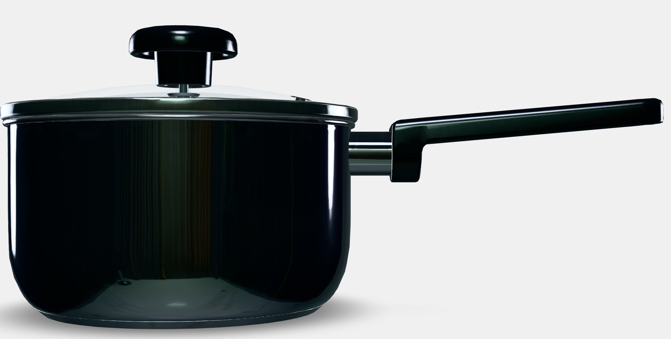 MIDDAGSMAT Saucepan with lid Low-poly 3D model_11