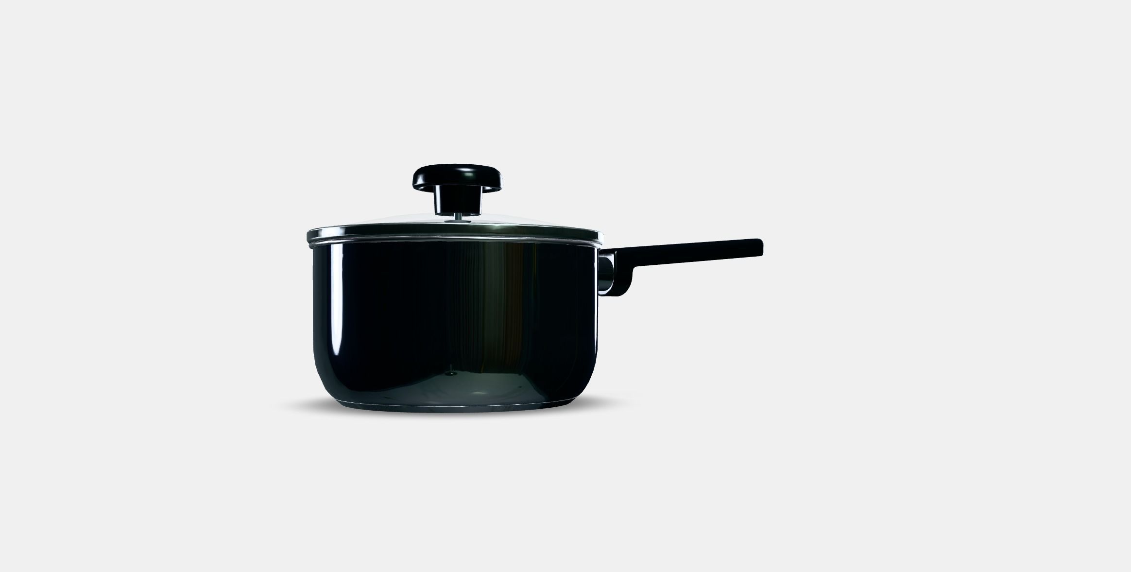 MIDDAGSMAT Saucepan with lid Low-poly 3D model_3