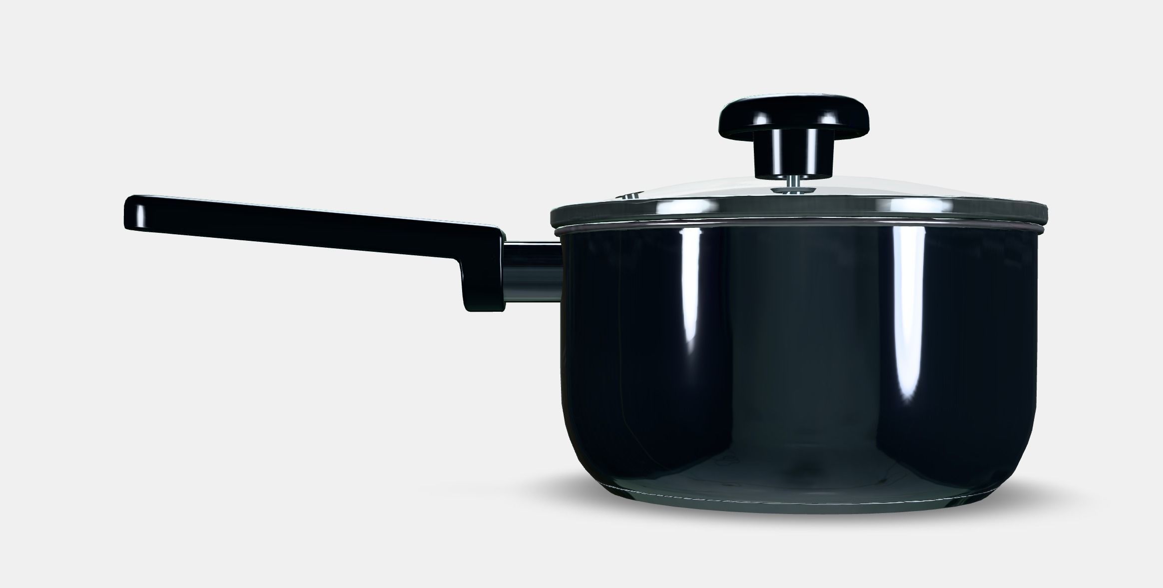 MIDDAGSMAT Saucepan with lid Low-poly 3D model_15