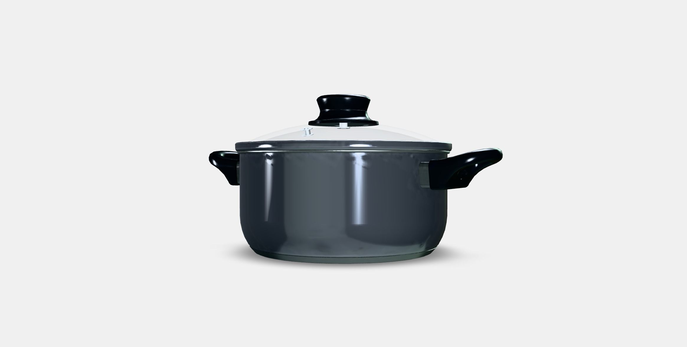 ANNONS Pot with lid Low-poly 3D model_3
