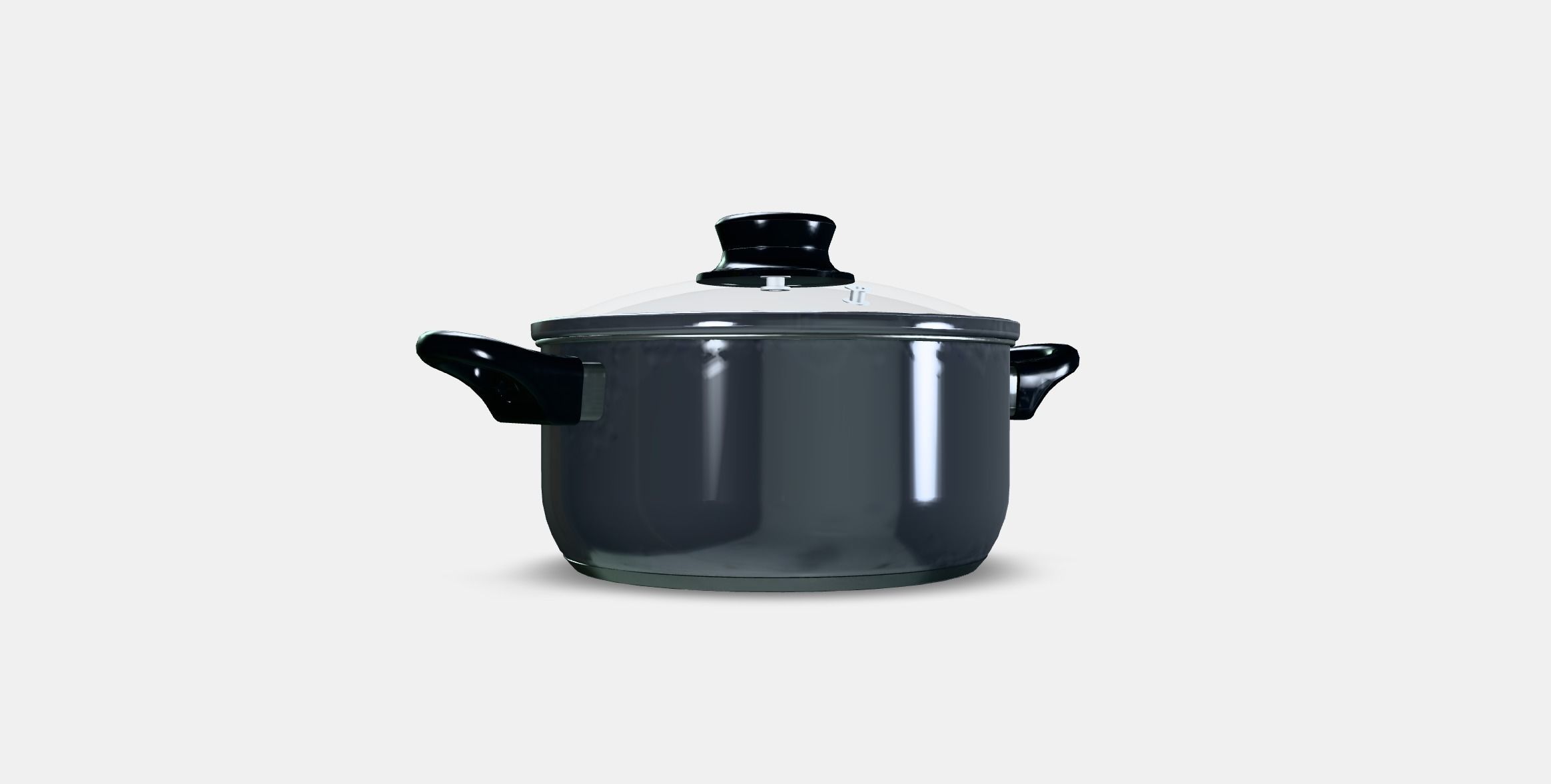 ANNONS Pot with lid Low-poly 3D model_16