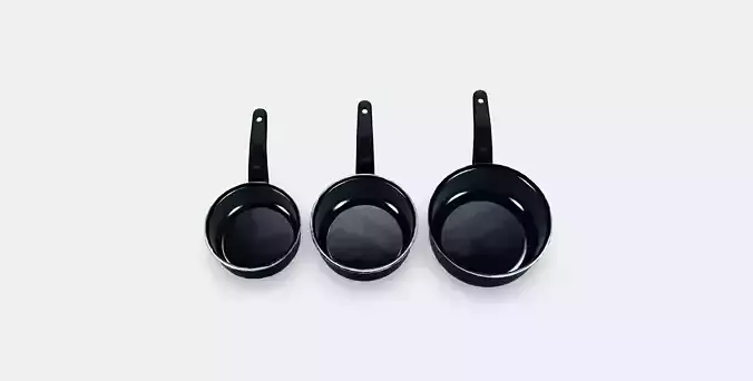 KAVALKAD Saucepan set of 3 Low-poly 3D model